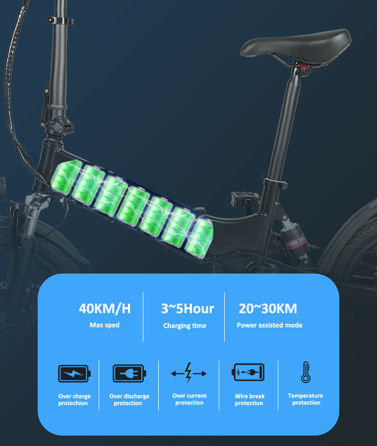 250W Brushess Motor E Bicycle E-Bike Ebike Pedal Assist Electric Bike Ebicycle
