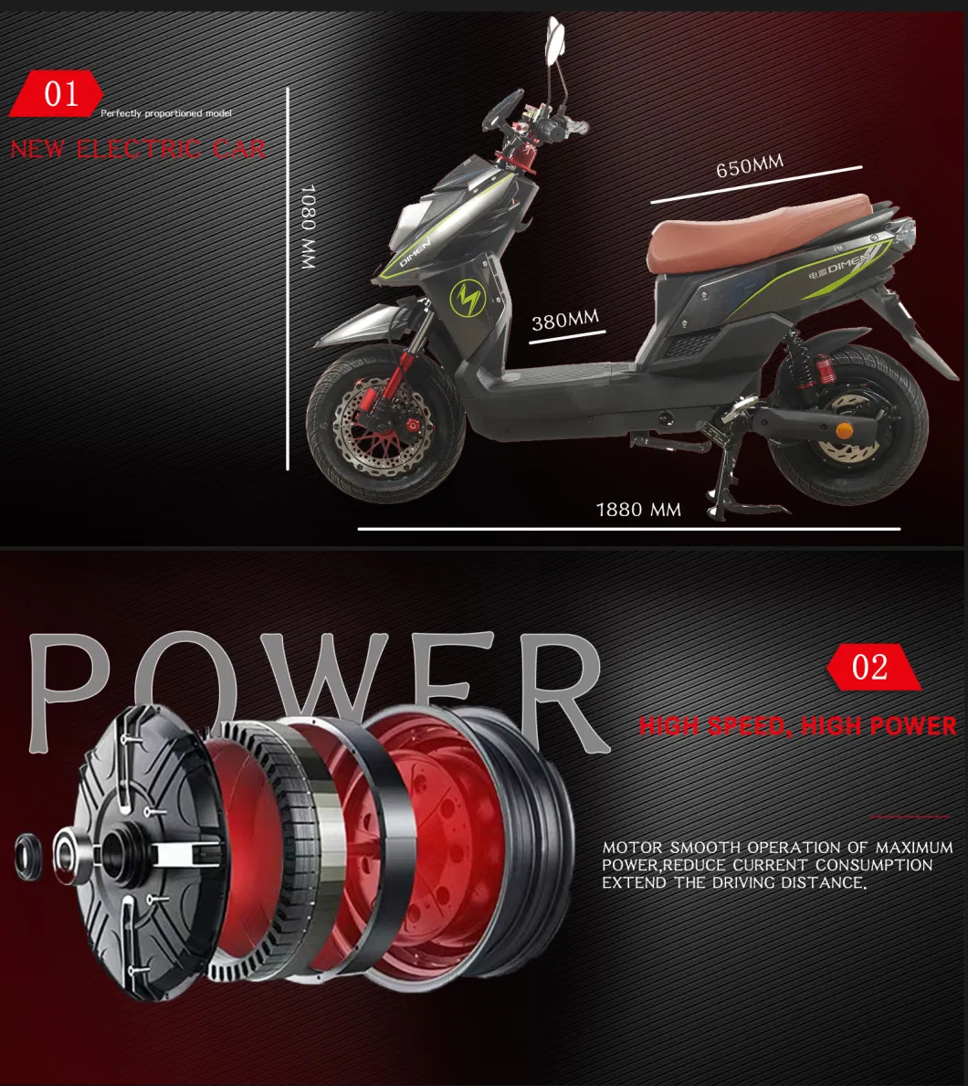 2023 Best Selling Lithium Battery Electric Scooter Adult Motorbike