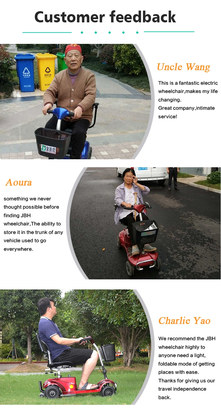 270W Brush Motor Travel Scooter Folding Electric Mobility Scooter for Distributor