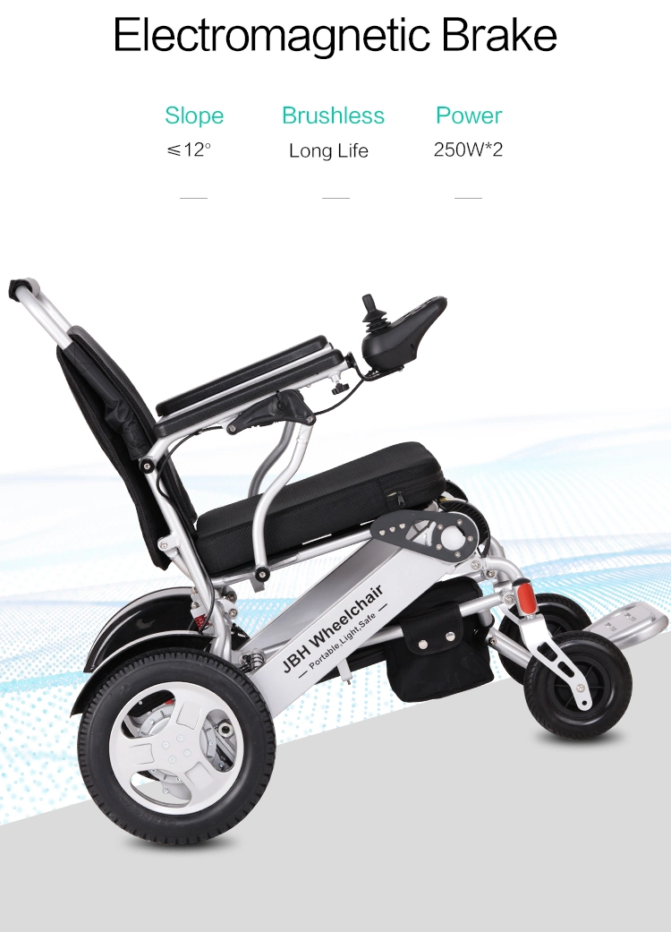 Lightweight Folding Electric Motorized Wheelchair for Elderly to Travel