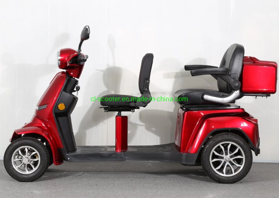 Comfortable 2 Seat 4 Wheel Electric Travel Bike Mobility Scooter