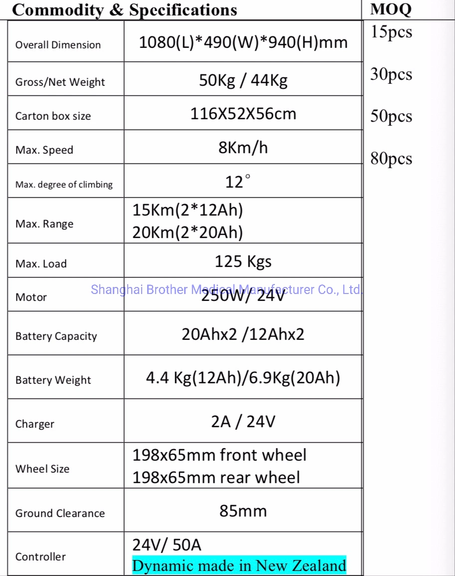 Portable Electric Mobility Scooter Power Mobility Scooter Disabled Tricycles