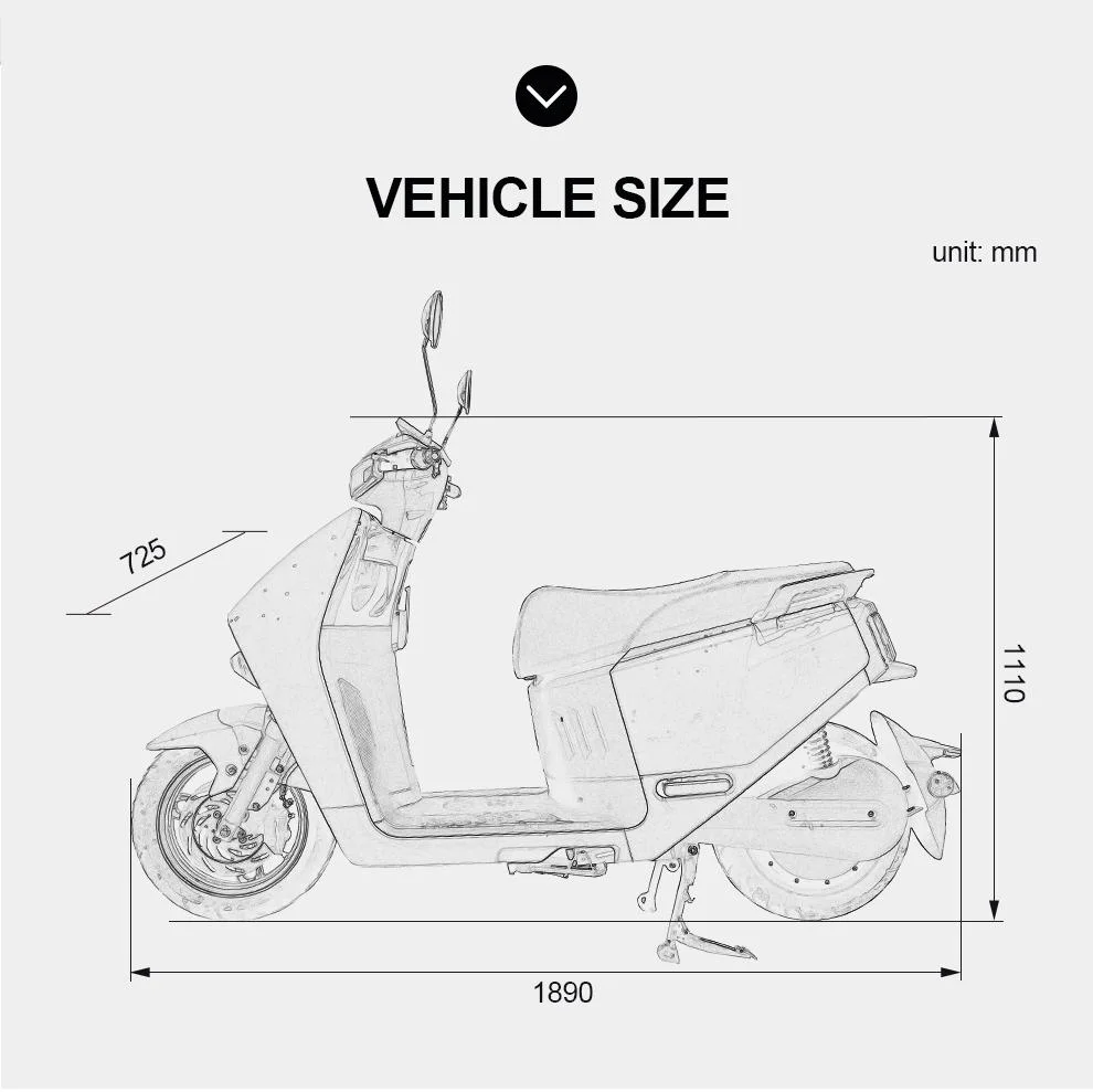 72V EV Electric Bike Electric Motorcycle Scooter for Adults