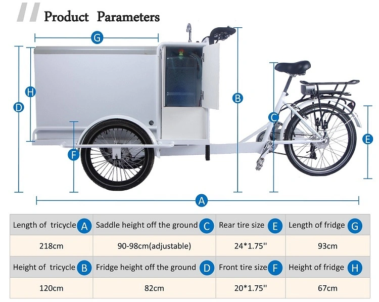Mobile Coffee Bike Electric Tricycle Coffee 3-Wheel Business Bicycle