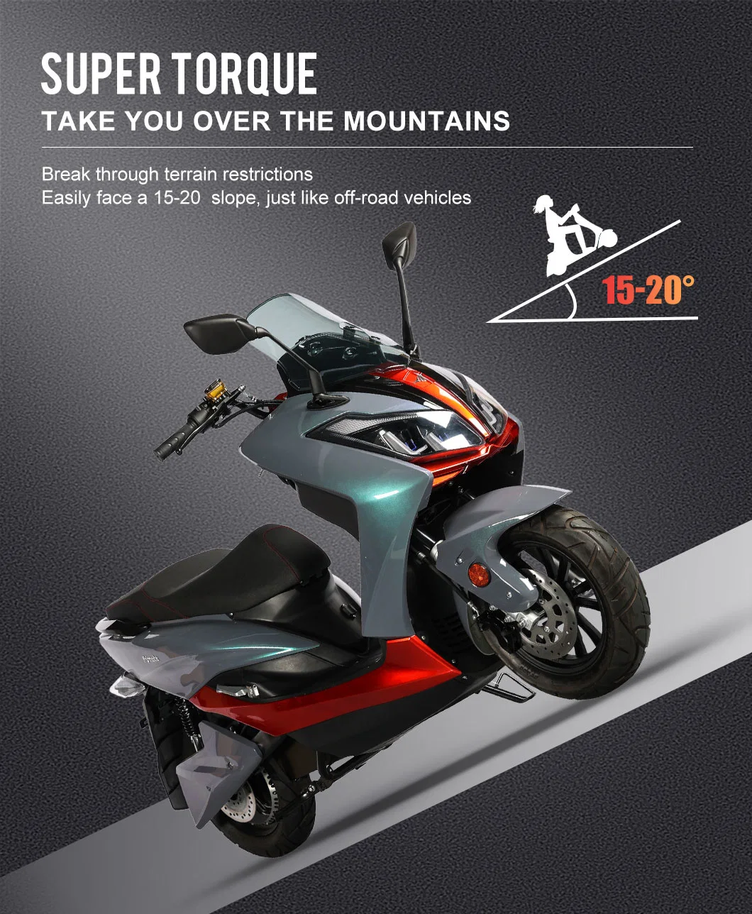 China Cheap Electrical Scooter Adult Powerful Moped E Moto Electric Motorcycle