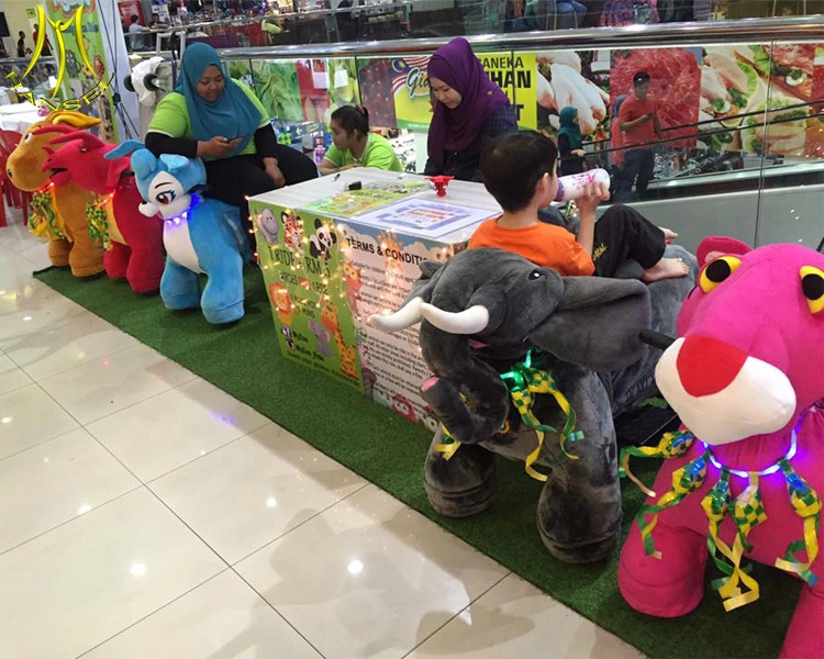 Hansel Plush Animal Electric Scooters Rider in Shopping Mall