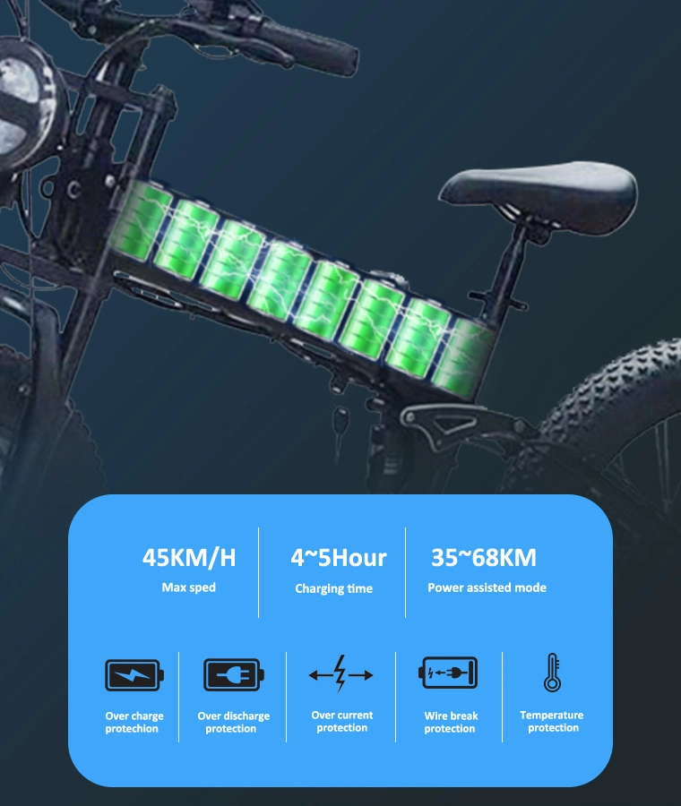 High Quality off Road Electric Bike 7 Speed Li-ion Battery Moped Ebike 1000W