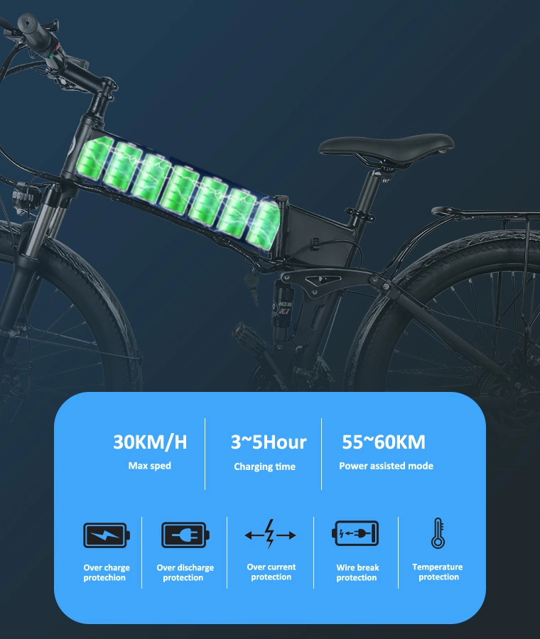 500 Watt Folding Electric Bike Chaoyang 26*2.125 13ah Ebikes for Adults Electrical Bike