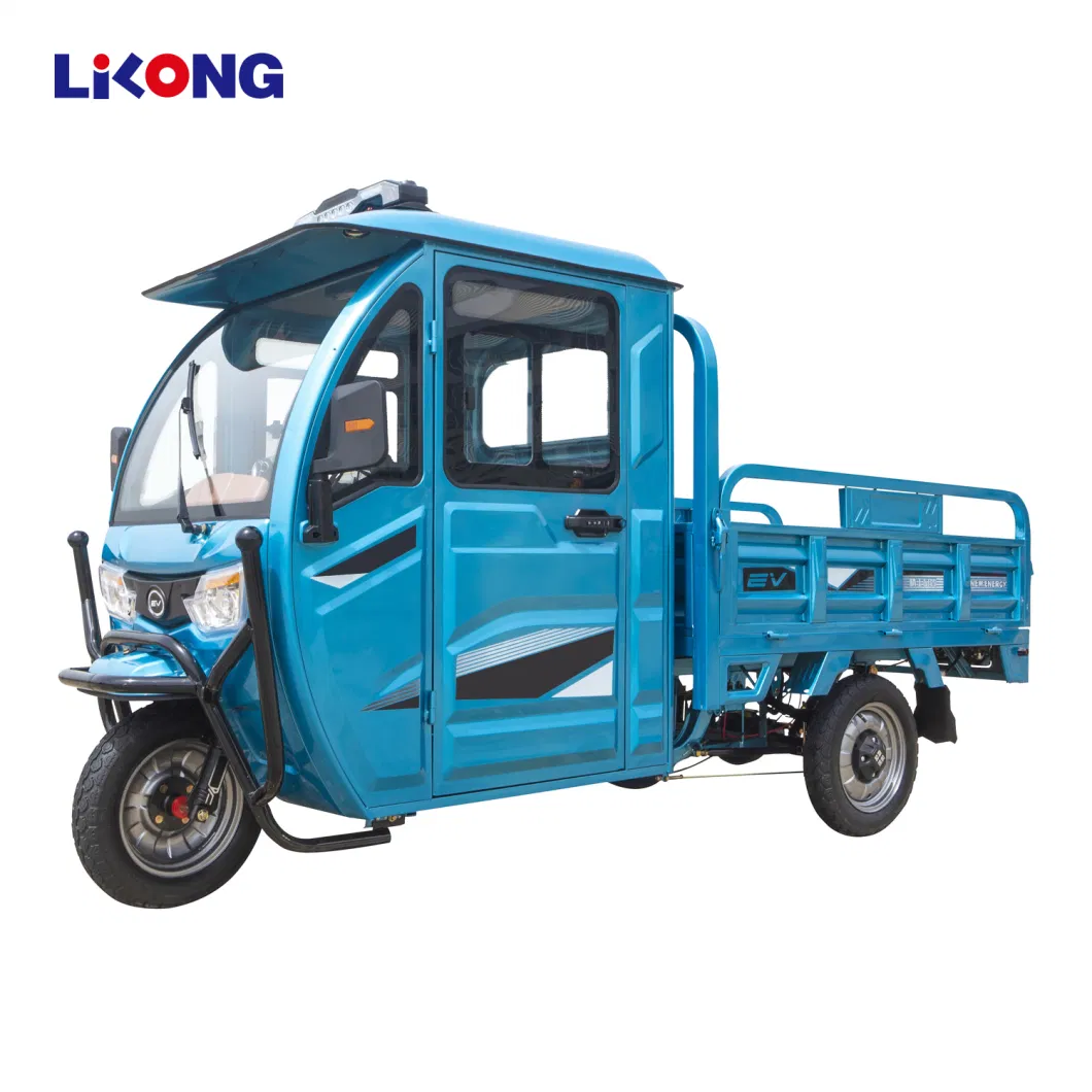 Fashion Semi Closed Electric Cargo Delivery Tricycle Motorcycle Electric Vehicle