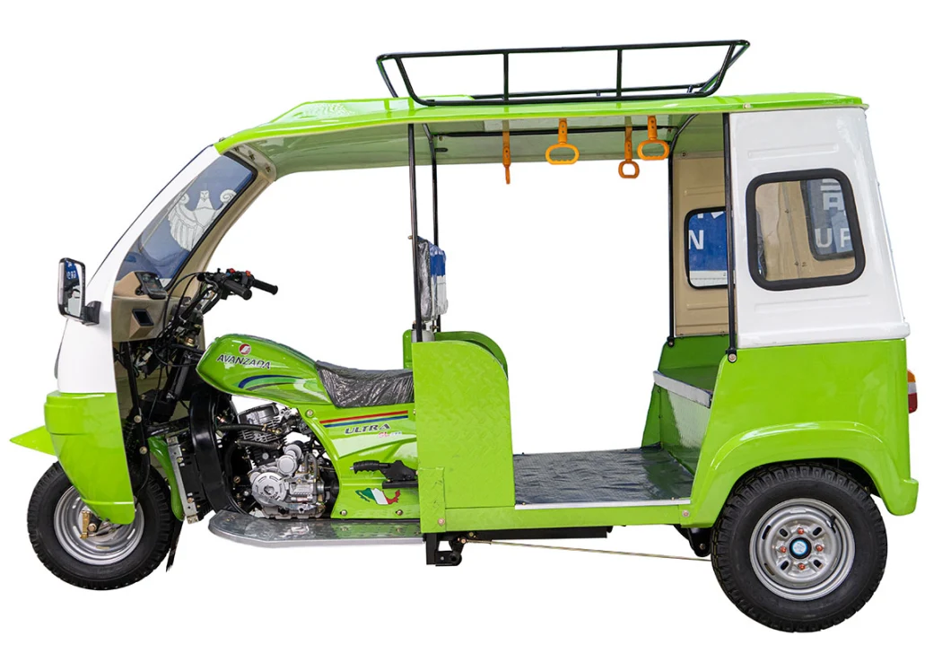 Chinese Cheap Electric Tuktuk Threewheel Motorcycle Taxi Cargo/Gasoline Tricycle Auto/Rickshaw/Dirt Bike Bajaj