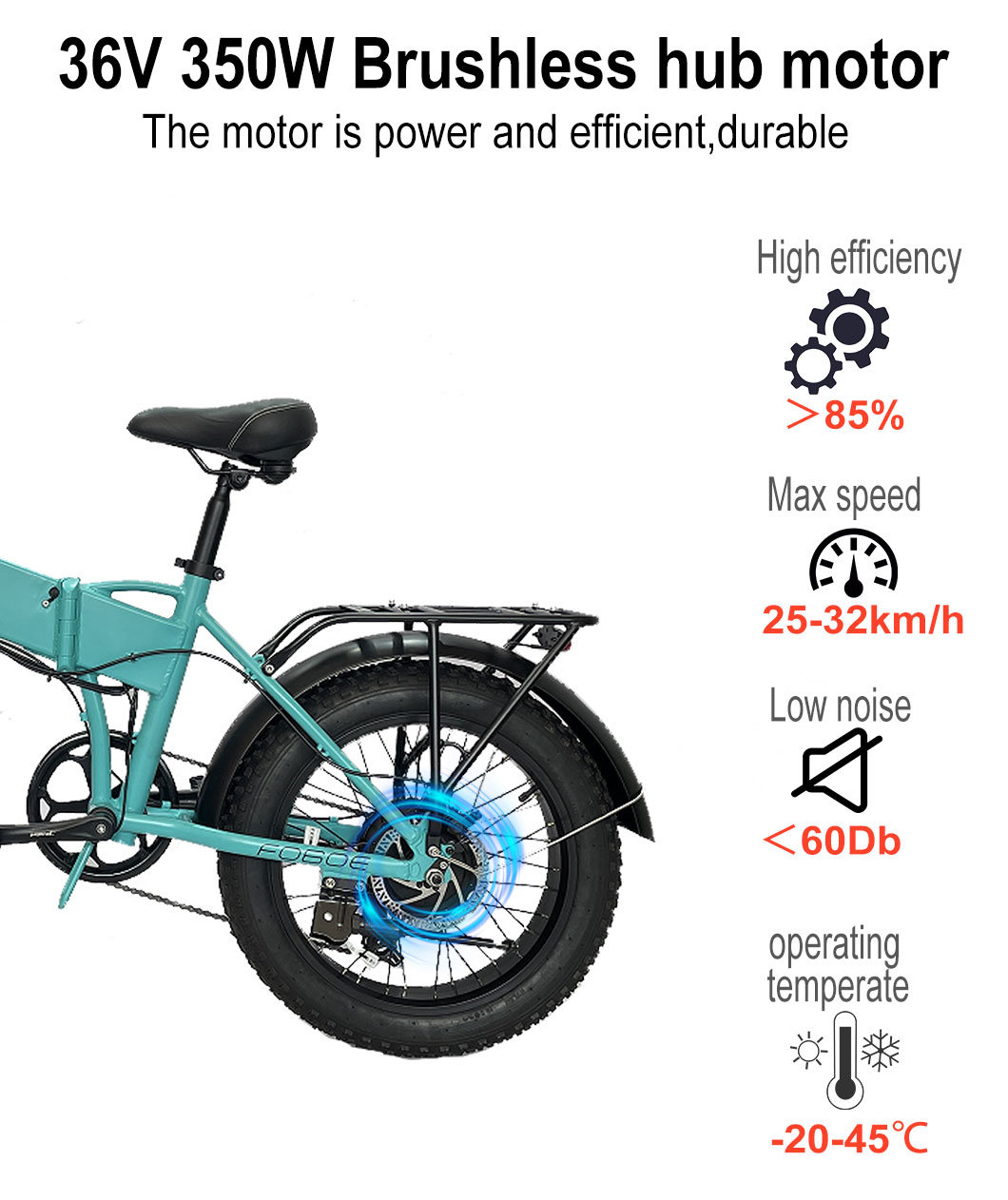 Affordable Folding Bike 20 Inch Portable Electric Bicycle for Adult