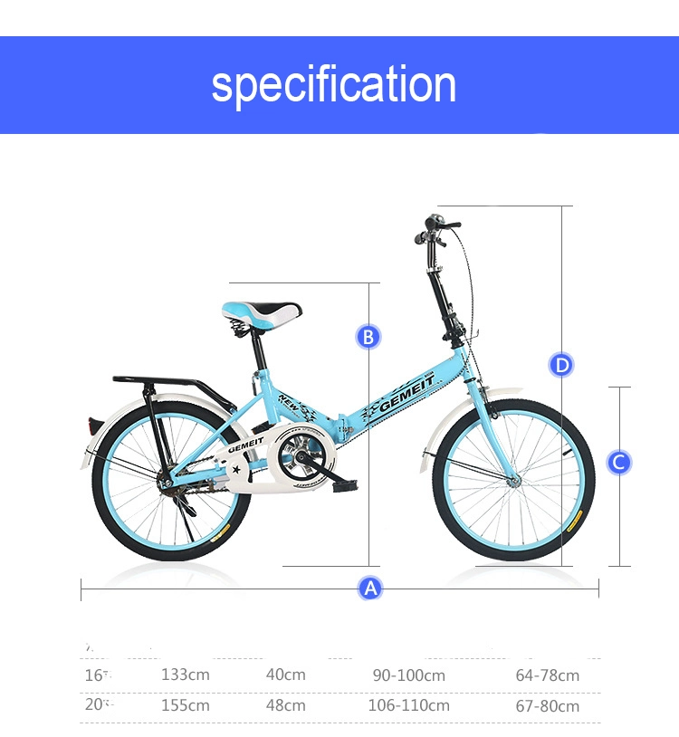 2021 New Model Latest High Quality Cheap Price Popular Foldable Children Bike Folding Bicycle