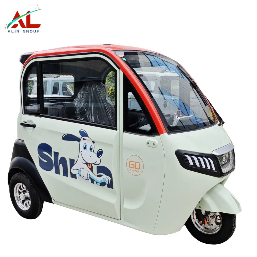 2023 New Style Full Closed Cabinelectric Rickshaw 2 Seater Electric Tricycles