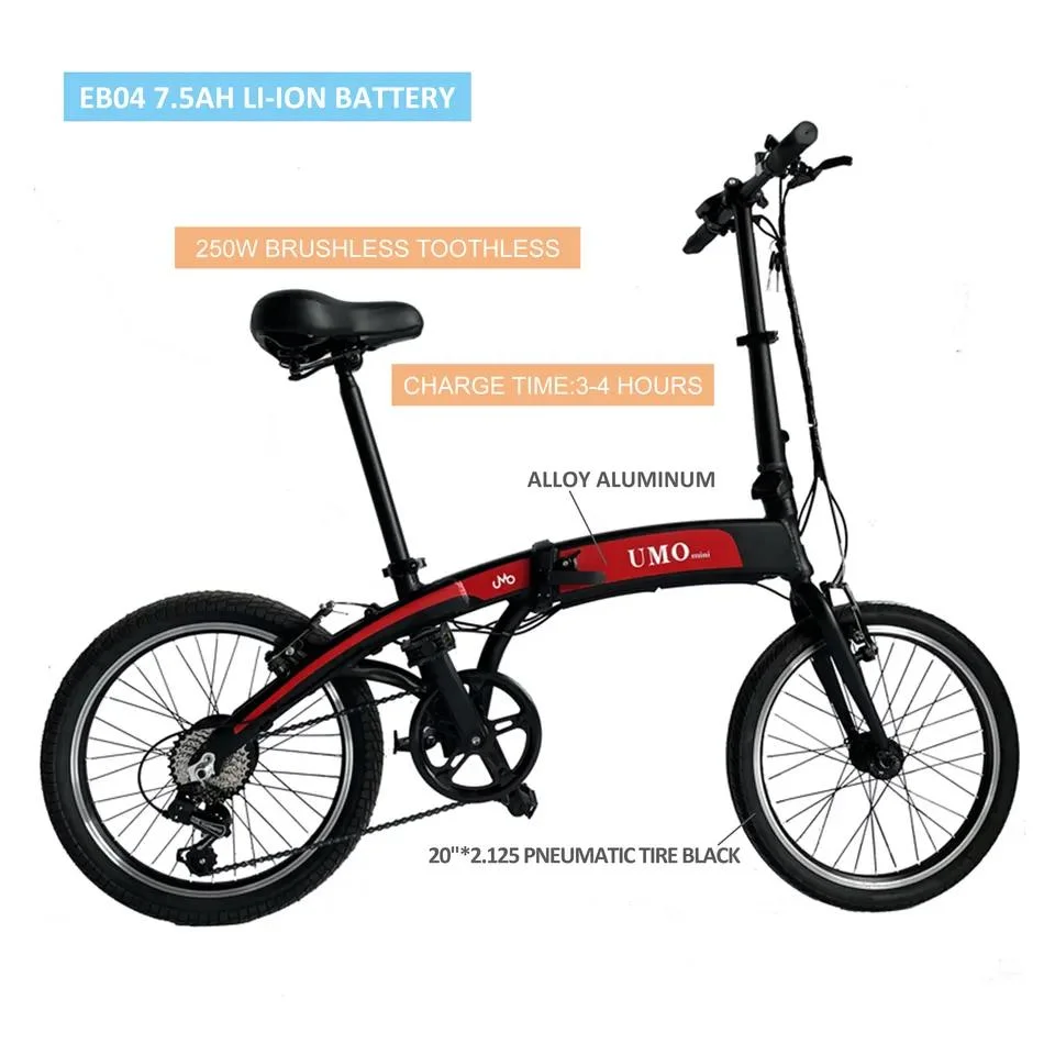 Mini bicicleta el&#233;ctrica plegable de 20" para adultos 350W 10ah Battery City eBike