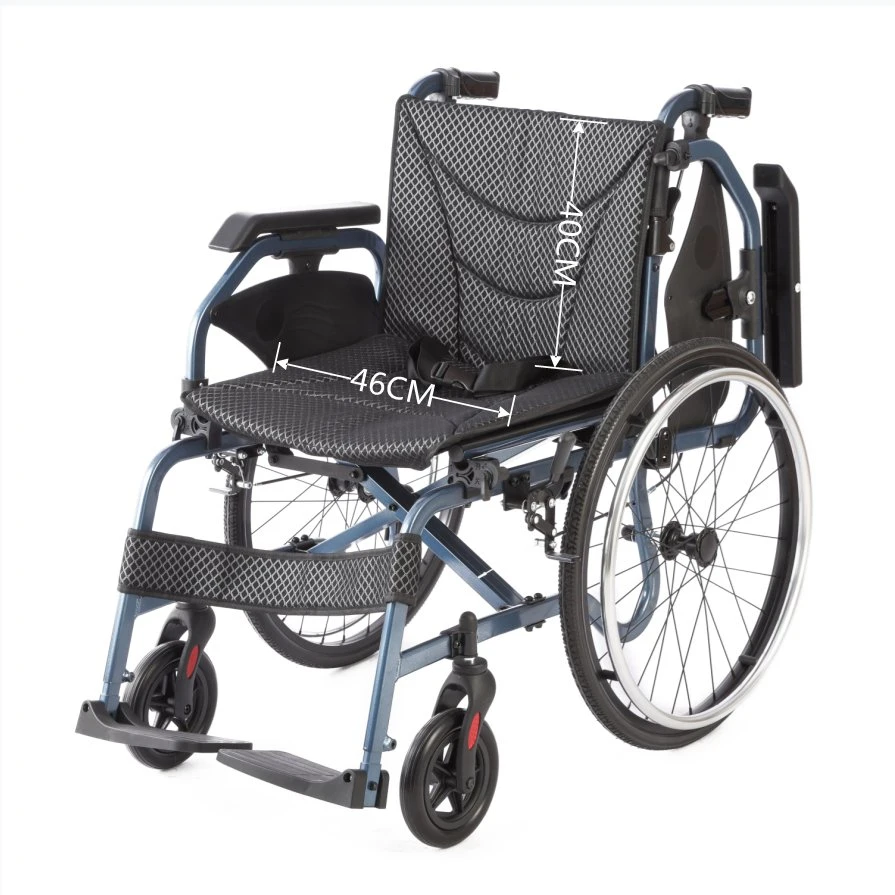 14,5kg movilidad para discapacitados Walking AIDS Chair silla de ruedas plegable ligero para Personas mayores