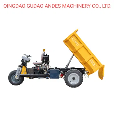 Triciclo elettrico a tre ruote per attività estrattive sotterranee / veicolo elettrico /2 tonnellate motociclo diesel/costruzione mini-dumper/triciclo agricolo