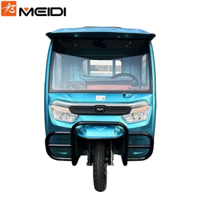 Veicolo elettrico con cabina chiusa da 1000 W con guida a sinistra e stabilimento cinese Meidi Triciclo cargo a tre ruote