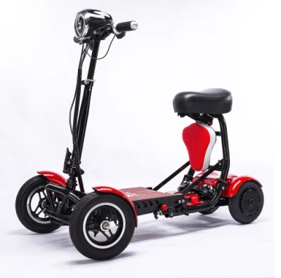 Scooter elettrico pieghevole con mobilità a motore doppio a 4 ruote per Adulto