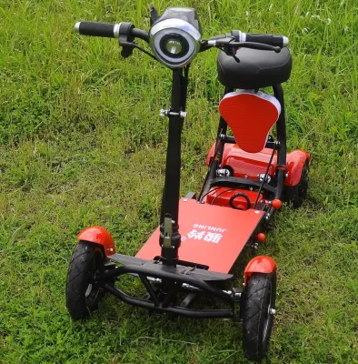 Scooter elettrico pieghevole con mobilità a motore doppio a 4 ruote per Adulto