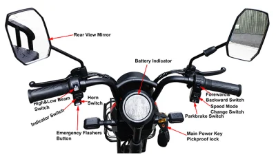 Bicicletta motorizzata a 3 ruote per anziani