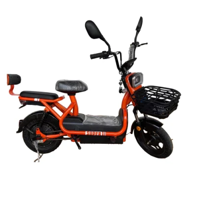 Scooter elettrico portatile Tjhm-009qq da 350 W con batteria da 48 V in acciaio al carbonio Batteria elettronica per adulti senza spazzole a 2 posti con tamburo anteriore e posteriore Tipo