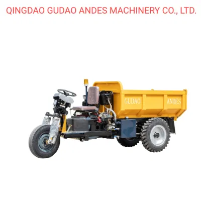 Triciclo elettrico a tre ruote per attività estrattive sotterranee / veicolo elettrico /2 tonnellate motociclo diesel/costruzione mini-dumper/triciclo agricolo