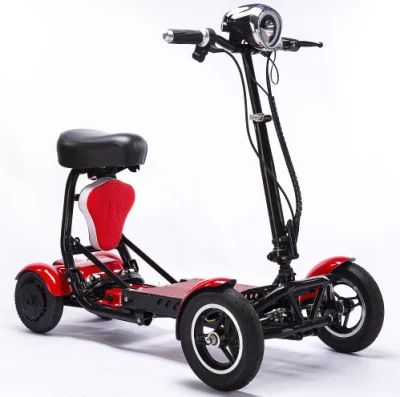 Scooter elettrico pieghevole con mobilità a motore doppio a 4 ruote per Adulto