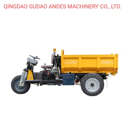 Triciclo elettrico a tre ruote per attività estrattive sotterranee / veicolo elettrico /2 tonnellate motociclo diesel/costruzione mini-dumper/triciclo agricolo