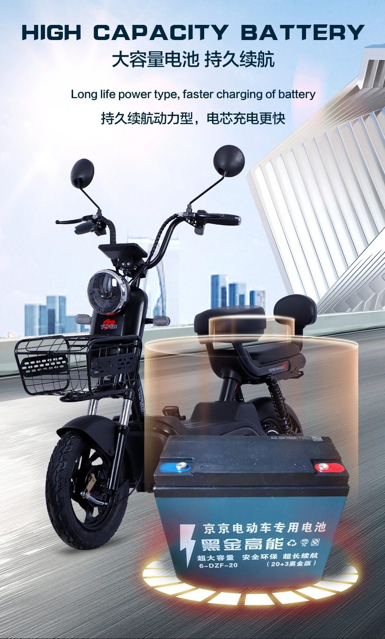 Luxury 350W 2 Wheel Electric Bike Scooter/Electric Moped with Pedals