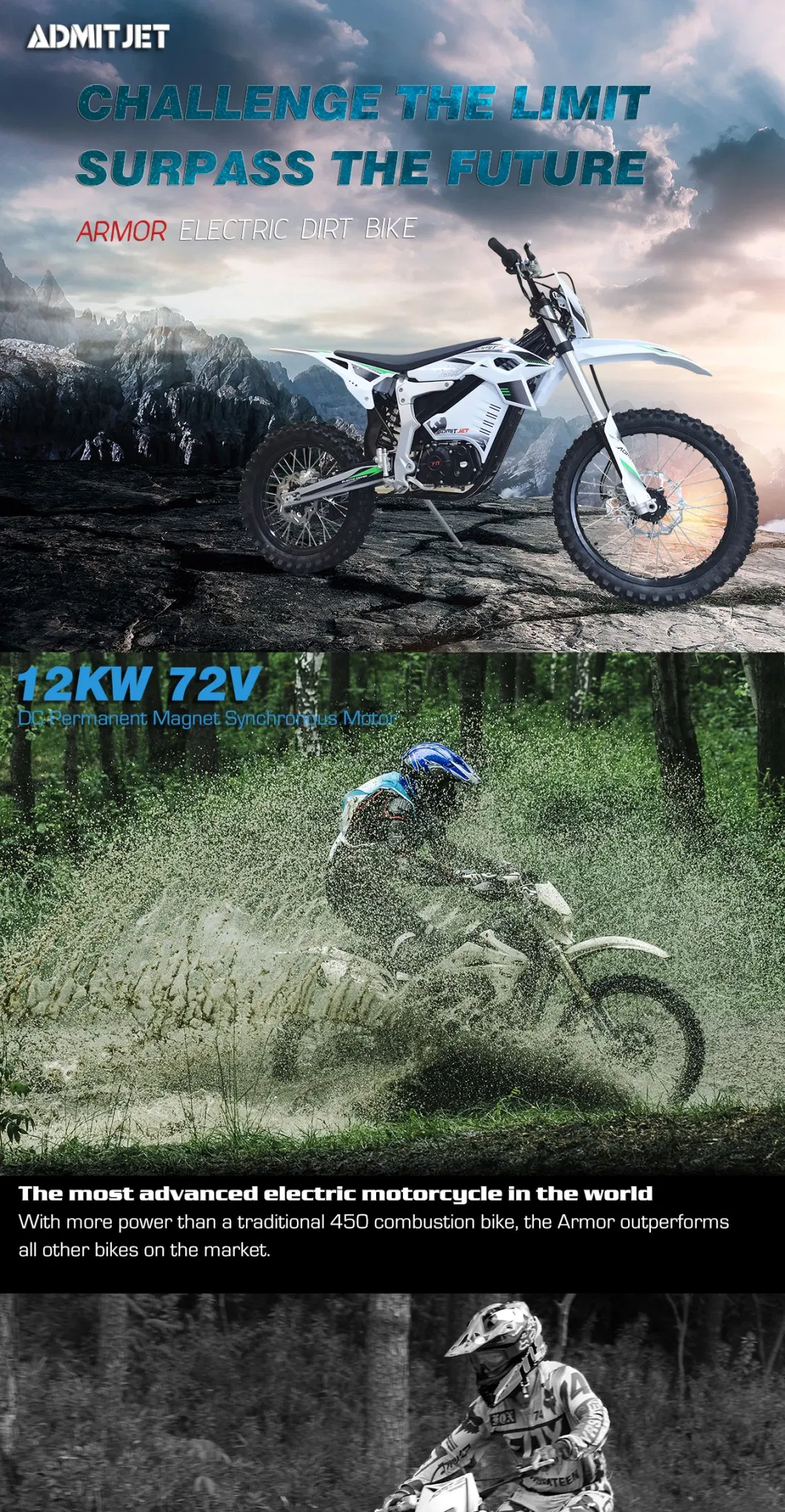 Adult Electric Trials Motorcycle E Dirt Bikes Electric Motocross Bike 12000W