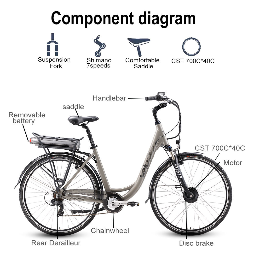 Electric City Bike Ebike City Urban Bike Electric Motorcycle