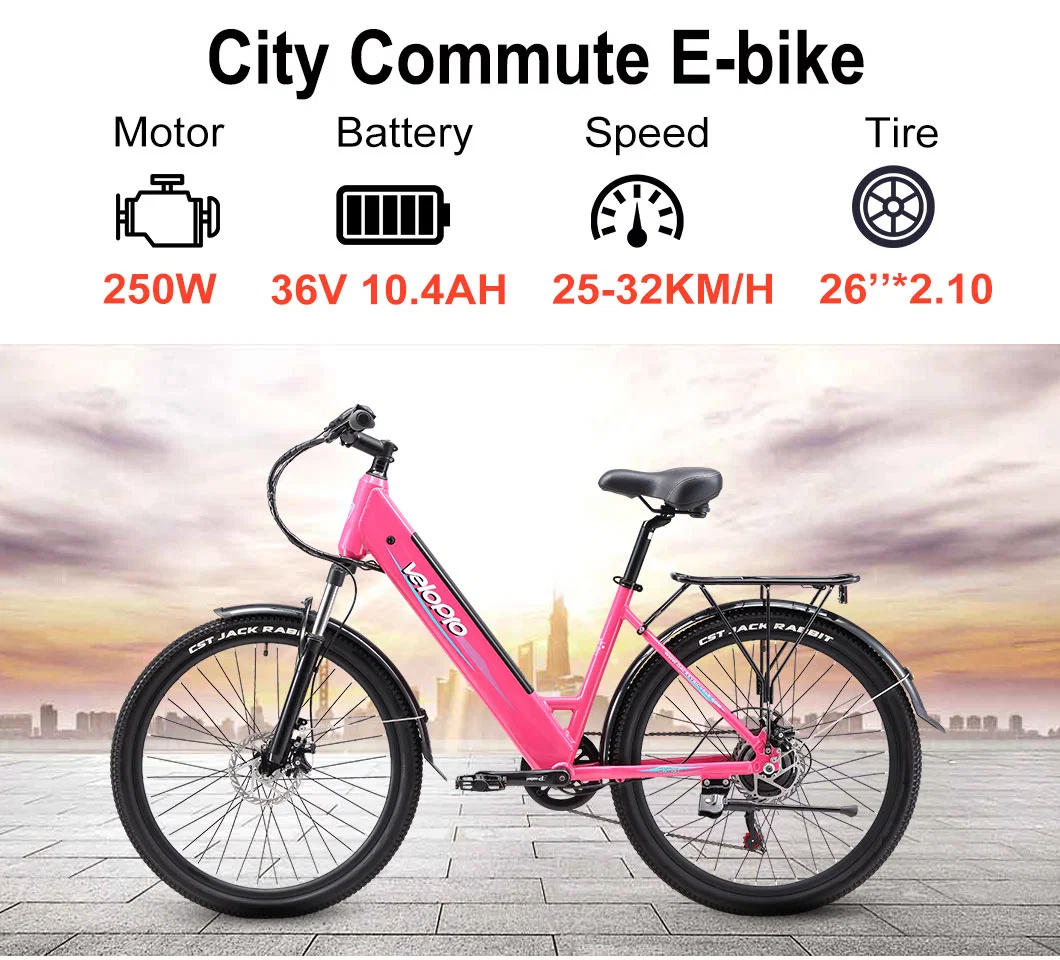 Bicicleta Electrica 26inch 48V 500W Electric Bicycle Motorbike for Women