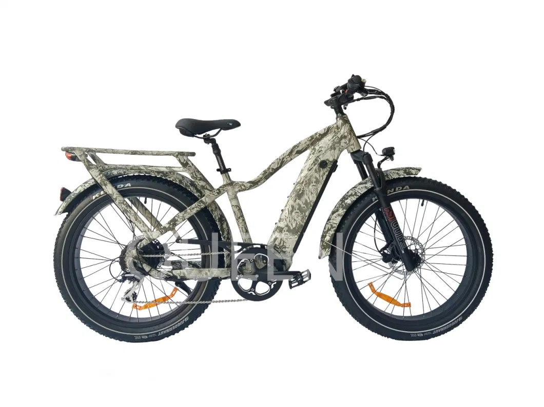 Queene/Bafang 500W/750W/1000W 26 Inch Fat Tire Electric Mountain Bike Snow Cruiser E Bike