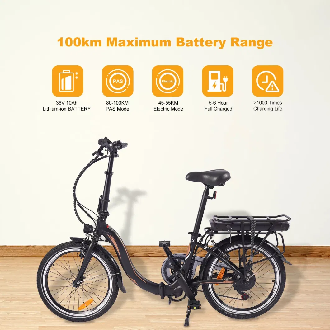 Foldable Electric Bike Small Folding Electric Bike for Girls