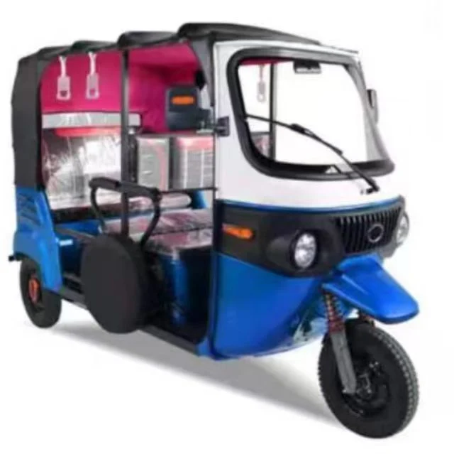 Meidi Motorcycle 3-Wheel Mobility Rickshaw Bajaj Passenger Tuktuk 100km Long Range Electric Tricycle