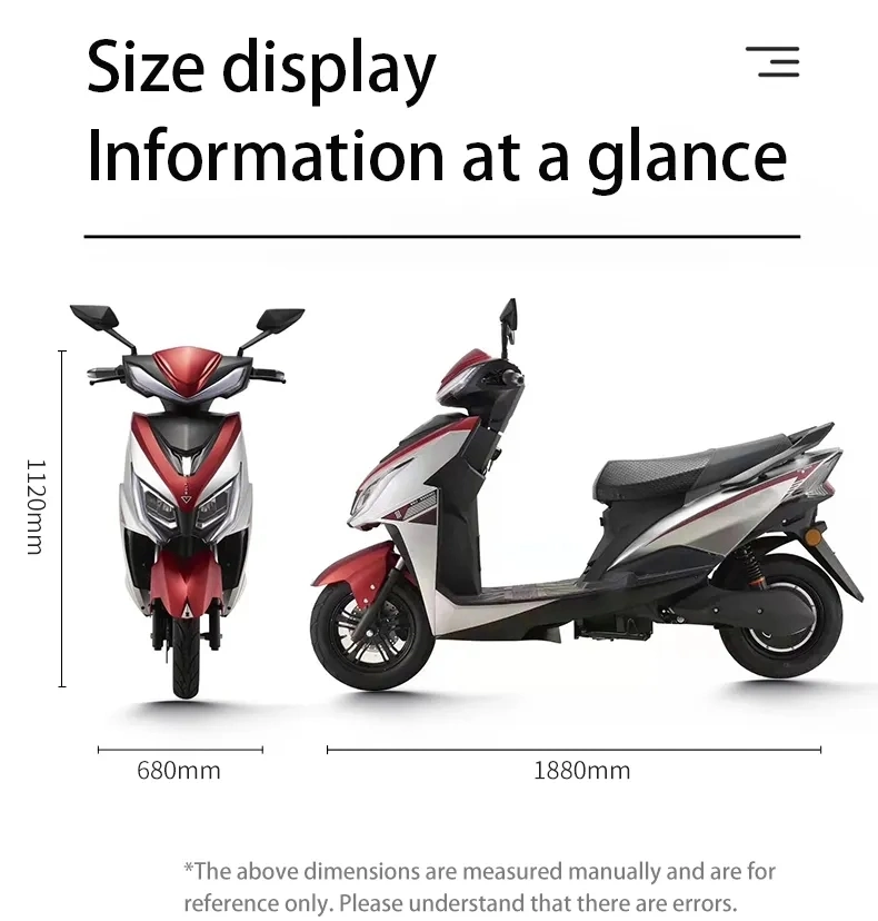 Electric Mobility Scoter Electric Scooter Moped for Adult Electric Motorcycle EEC Coc Elektrikli Scoter