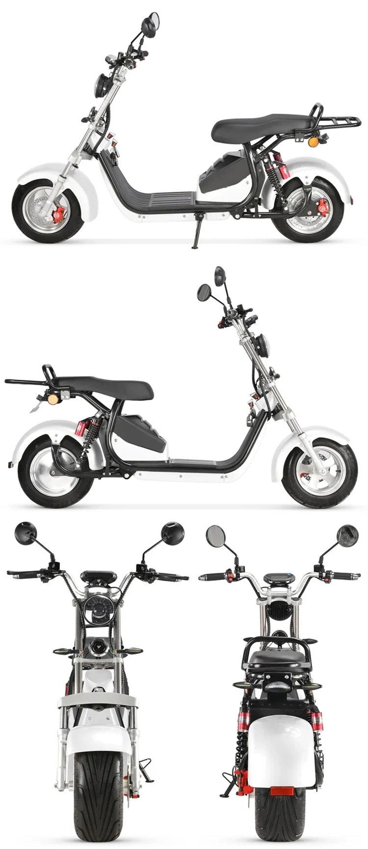 Electric Scooter with off Road Fat Tire Electric Citycoco 1500W with Removable Lithium Battery for Adults