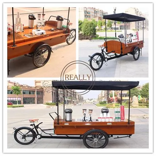 2022 Retro Coffee Cargo Bike Mobile Business Vending Food Carts Electric Adults Tricycle