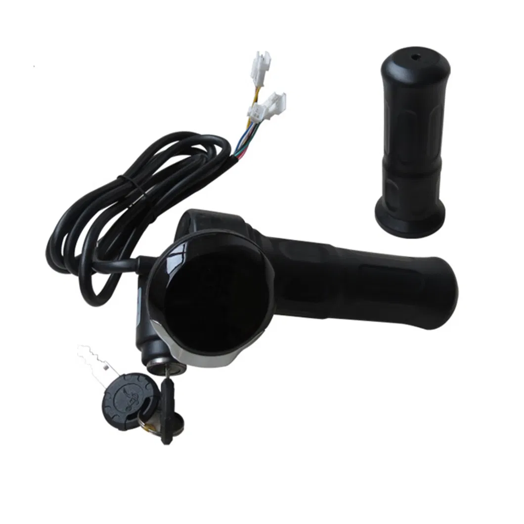 Electric Bicycle Throttle Ebike Conversion Parts Accessories Twist Throttle with LCD Display and Key