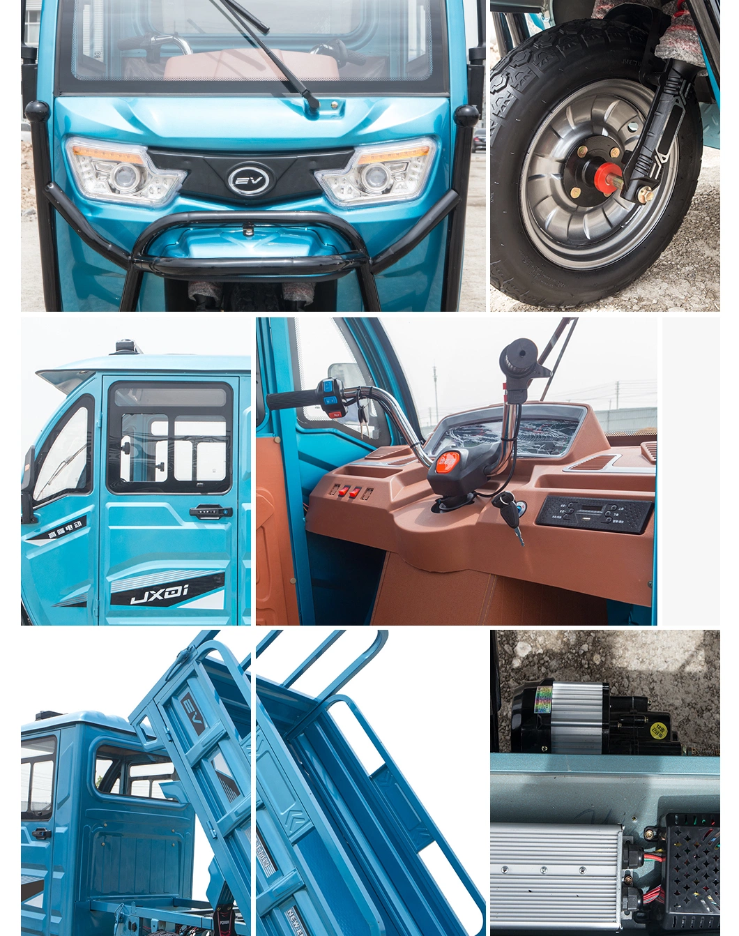 New Design Adult Cargo Tricycle Three Wheeler Motorcycle Auto Rickshaw