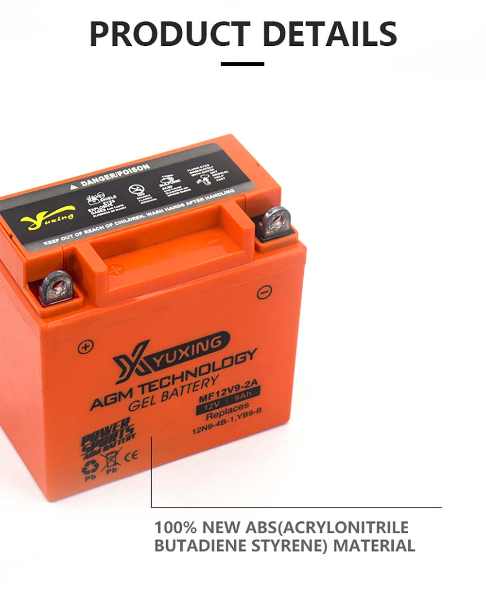 Motorcycle Battery (12N9-BS) for Motorcycle Accessories Motorcycle Parts