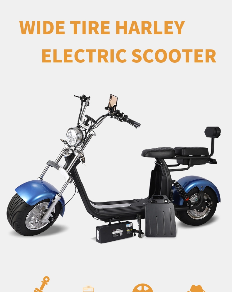 New Electric Motorbike Electric Bike with Passengers 60V 1500W Adult Cross-Country