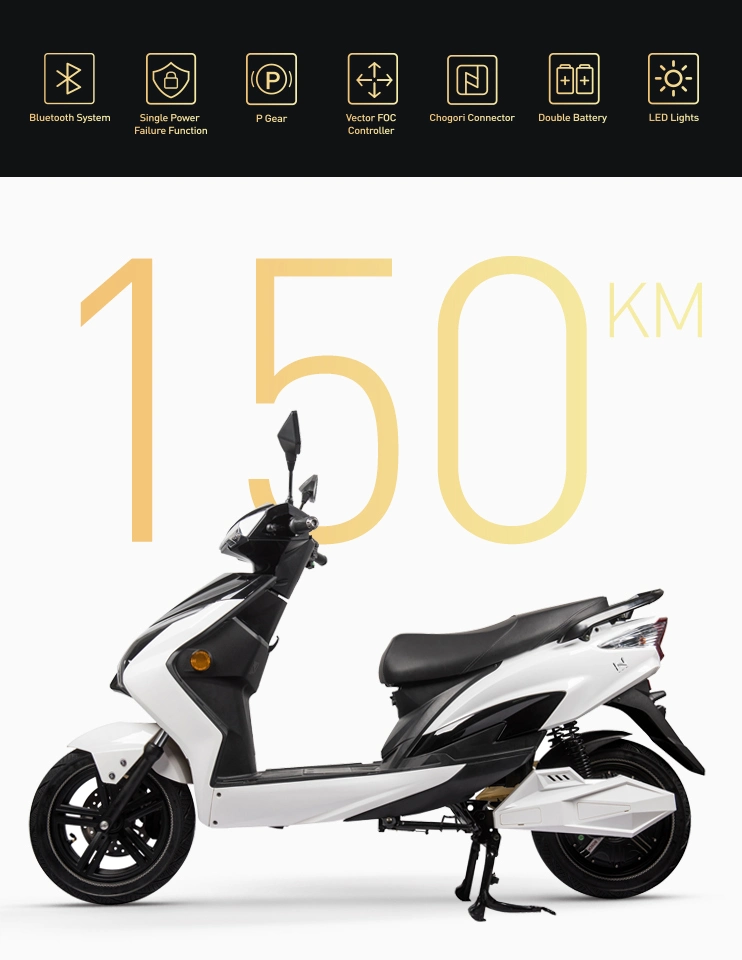 Hot Selling Electric Scooter/Motorcycle with 1500W Motor, LED Light, Seat Cover