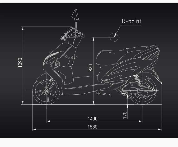 Lvneng Factory Sale Price 2023W 2 Wheel EEC Electric Scooter Adult