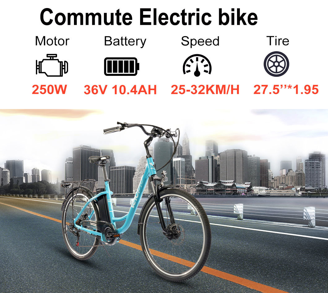 Retail Sale Cheap Electric City Bike with Lithium Removable Battery