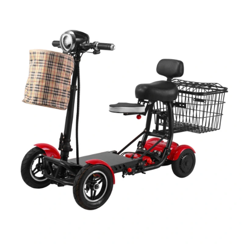 Medical Products 3 Wheel Daily 350W Brushless Motor Adult Folding Electric Motorcycle Luggage Scooter