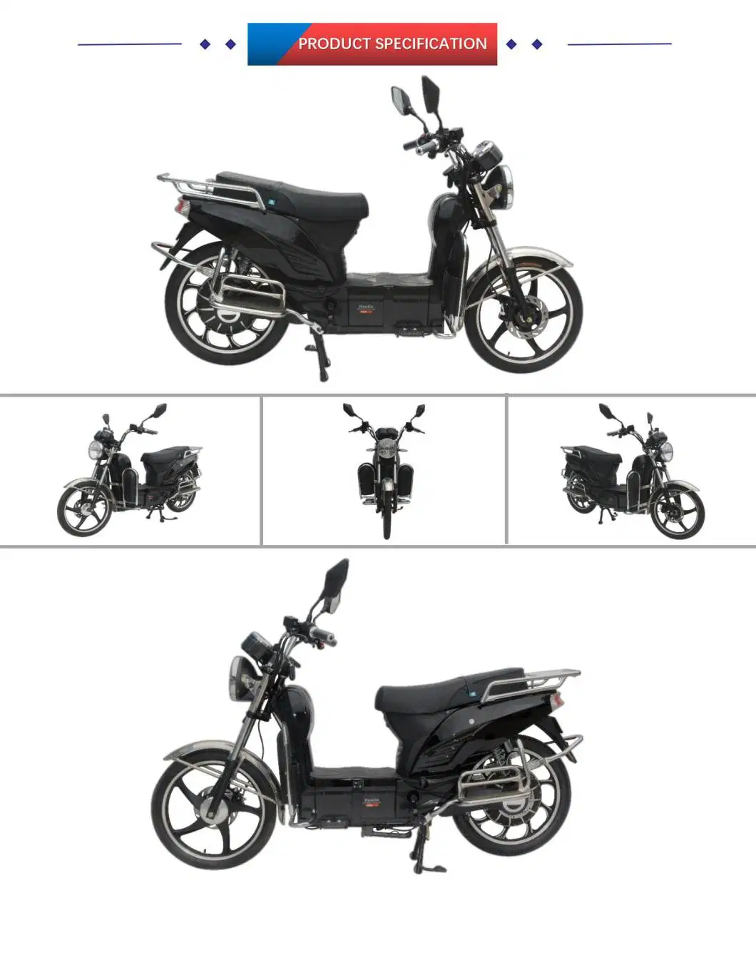Classic Type Loadable 2 Wheel Electric Motorcycle Electric Bike for Passengers
