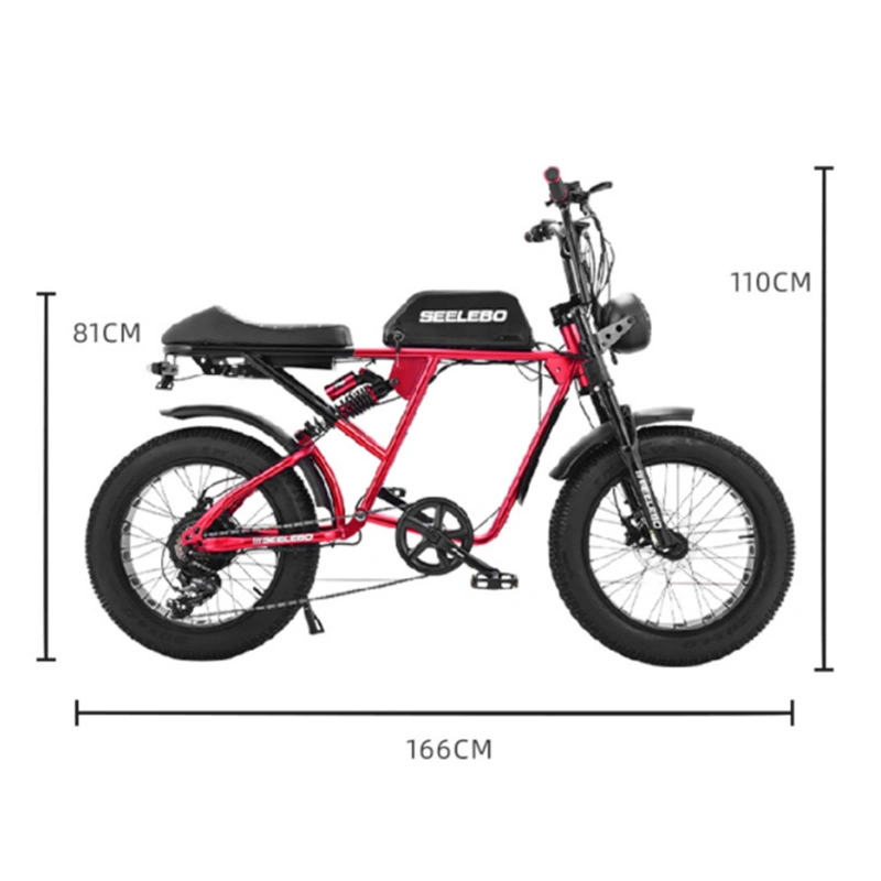 Electric Bike Flat Replacement Retro Electric Snowmobiles Men and Women 48V Power Mountain Bikes