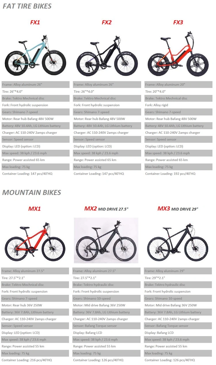 Wholesale Popular Fat Tire Aluminium Alloy Adult Bike Electric