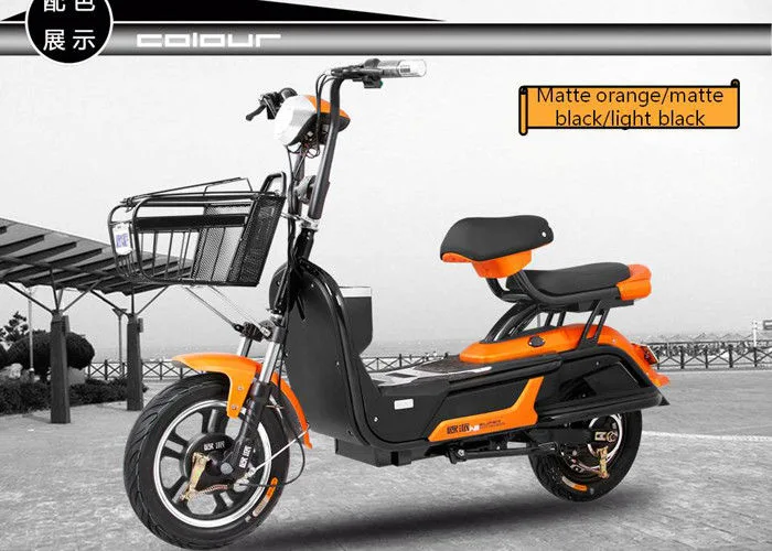 Electric Pedal Moped Street Bike, Electric Scooter with Seat for Adults